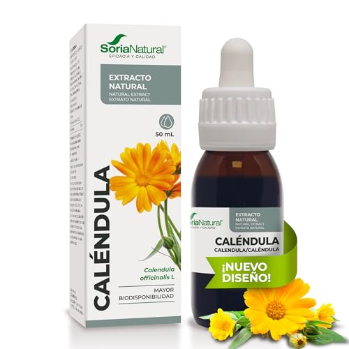 Soria Natural Caléndula Extracto - Favorece la Protección Gástrica, Ayuda en Procesos del Ciclo Menstrual - 100% Puro - Salud del Aparato Digestivo y el Bienestar Femenino - Botella de 50 ml