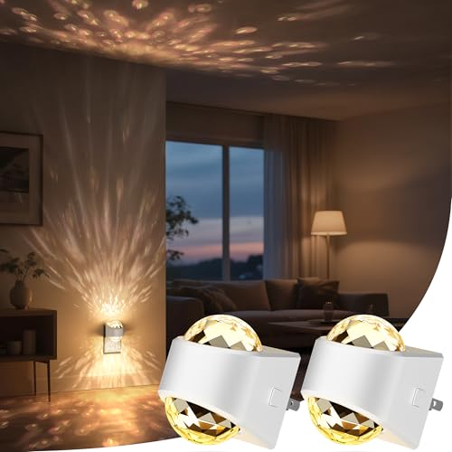 Image of Briignite Night Light, Night Lights Plug into Wall, LED Projector Night Light, Soft White, Dimmable Brightness Dusk to Dawn Nightlight for Kids, Nursery, Bathroom, Home Decor, Gaming Room, 2 Pack