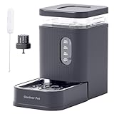 Gardner Pet dispensador Agua Gatos automático de 6.5L, Bebedero Perro automatico por Gravedad con Cuenco de Acero Inoxidable, dispensador de Agua para Perros, sin Electricidad, Libre de BPA - Gris