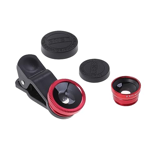 per Fotocamera Smartphone in con Super Macro e Fish Eye Resistente Olio Portatile per X rosso