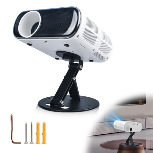 3-in-1 Projector Stand, Wall & Ceiling & Desktop Stand for Projectors on Bed/Floor, Foldable Projector Mount with 1/4 Inch Screw Compatible with Camera, Webcam, Portable Stands for Office,Home,Outdoor