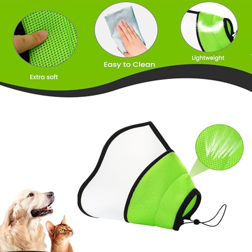 YUEMING Halskrause Hund Leckschutz, Weich Schutzhalsband Verstellbar Genesungshalsband, Elisabethanischer Halskrause für Haustier Nach Operationen Wunden Vorbeugung von Biss Leckwunden