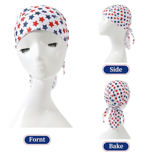 Image of DOCILA 3 Pcs Do Rags for Men Skull Cap Bandana Hat Breathable Helmet Linner Beanie