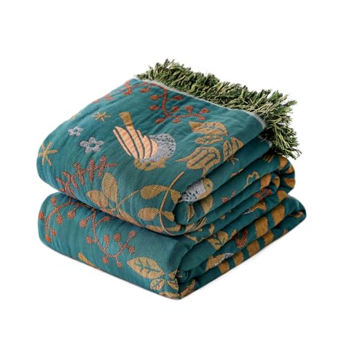Image of LUTBM King Throw Blanket for Bed, 100% Cotton Boho Soft Fall Blankets