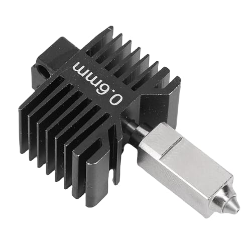 YWBL-WH 60W 3D Printer Hotend Kit, Upgraded One Piece Nozzle Design Hardened Steel High Temperature Proof, All Metal Ext