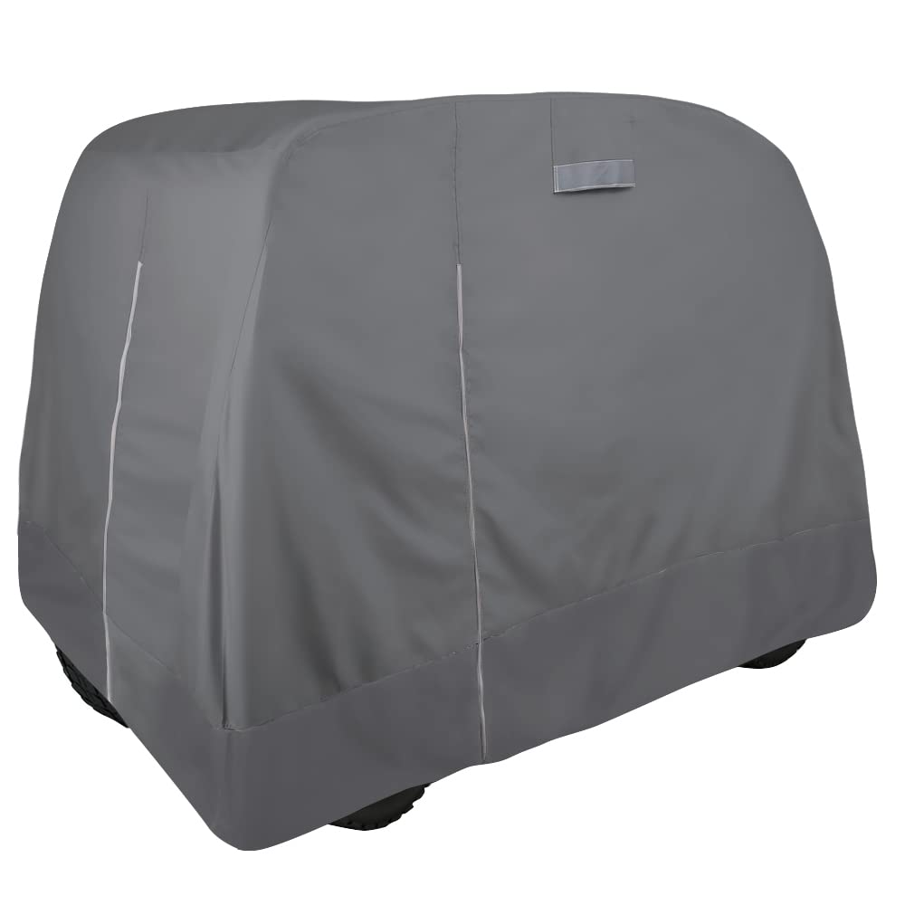 Summates 600Denier Heavy Duty Polyester Golf Cart Cover (Dark Gray, 108L x 49W x 66H inches (2+2 Passenger))