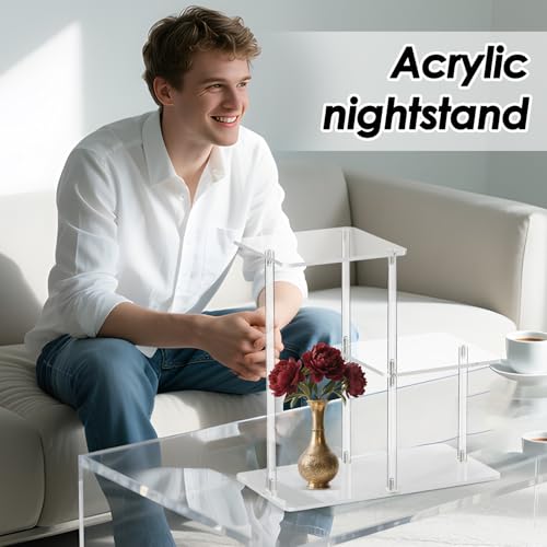 Muebles acrílicos modernos con mesa auxiliar de acrílico transparente 6