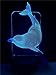 Produktbild Acryl Animal Dolphin 3D-Licht LED-Lampe USB Mood Night Light Mehrfarbenschalter Touch Fernbedienung Kindergeschenk Geburtstagsgeschenk Dekoration