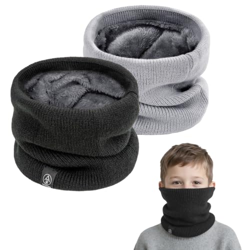 SEFIRST 2 Stück Winter Schlauchschal Halsschlauch Kinder, Schal Halswärmer