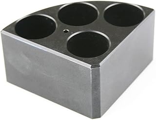 Scilogex 18900005 Quarter Reaction Block for 16 mL Reaction Vessel 28 mmDia, 43 mmHeight, 4 Holes, Black