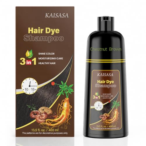 Image of KAISASA Hair Dye Shampoo 3 in 1 for Gray Hair, Women & Men