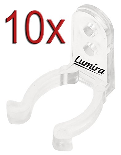 Preisvergleich Produktbild 10x Wandhalterung für Lumira LED Schlauch