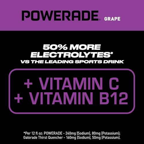 Image of POWERADE Sports Drink Grape, 12 Ounce (Pack of 8)