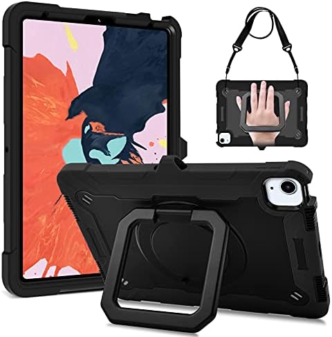 KATUMO Case for iPad Pro 11-Inch 2021/2020/2018 & iPad Air 5/4 (2022/2020 5th/4th Generation 10.9-Inch) Case Shockproof Protective Cover (360°Rotatable Stand & Hand Strap & Pencil Holder)