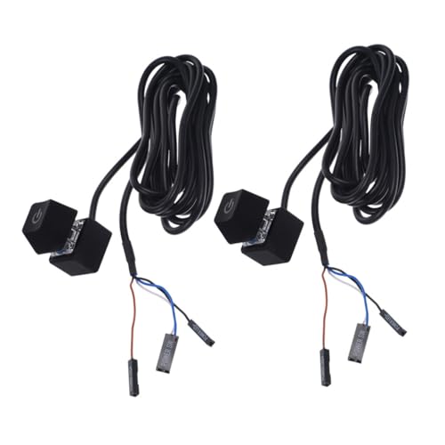 Cable de PC botón de encendido con pulsador de alta sensibilidad ATX 2 uds