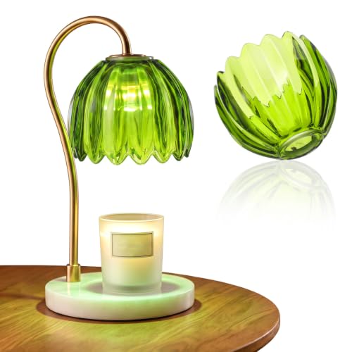 HOMSFOU Lampenschirm Aus Glas Grüner Kürbis Tischlampenschirm Aus Glas – Handgefertigte Pendelleuchte Für Schlafzimmer Küche Flur Badezimmer