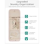 BAGSMART Travel Jewelry Organizer Case, Foldable Jewelry Roll for Necklaces, Earrings, Journey-Rings, Bracelets, Brooches, Portable, Black - Image 3