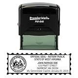 West Virginia Notary Self-Inking Rubber Stamp - Meets State Specifications Black