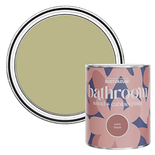 Rust-Oleum Green Moisture Resistant Bathroom Wood and Cabinet Paint in Satin Finish - Sage Green 750ml