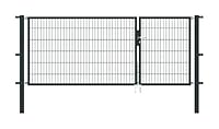 Alberts 646998 Doppeltor Flexo mit Zubehör | verschiedene Breiten und Höhen | anthrazit | Breite 100 + 200 cm | Höhe 120 cm