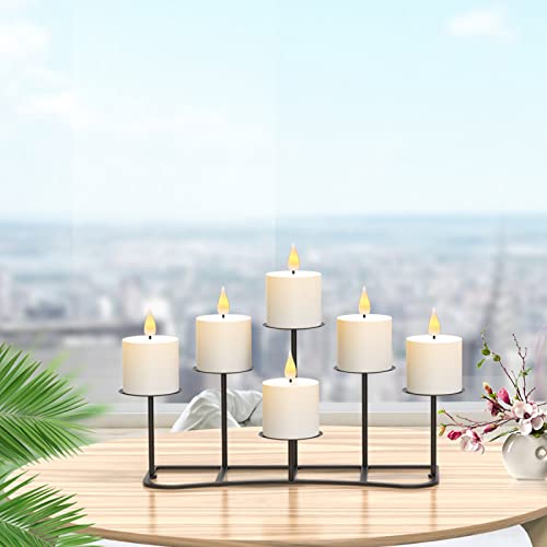 Smtyle CANDLEHOLDERS-6-006 Christmas Diy 6 Fireplace Candle Candelabra Candleholder Mantle Decor For Flameless Or Wax Pillar Candles Stand thumb #5