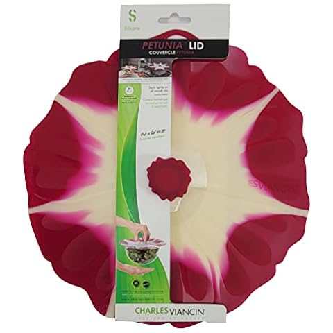 Charles Viancin Red Petunia 9" Lid Cover