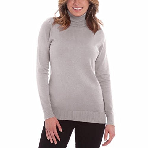 Joseph A. Womens Turtle Neck Long Sleeve Sweater (XX-Large, Light