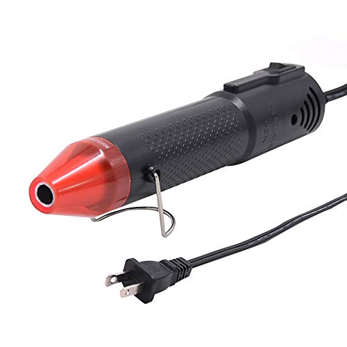 mofa emboss Heat Pen,Mini Heat Gun,Hot Air Pen Tools Shrink Pen with Stand For DIY Embossing And Drying Paint Multi-Purpose Electric Heating Nozzle 150W 110V (Black,Red)