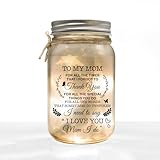 CustomizeAF Gift For Mother's Day, Mason Jars For Centerpieces 16oz, Personalized Mason Jar Lights To Our Mom For All The Times That We Forgot To Thank You Gift For Mom (MJL31)
