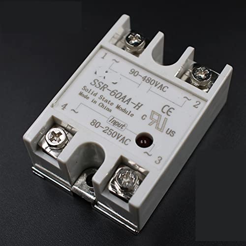Relé SSR-60AA-H con aislamiento óptico y salida reguladora de 90-480V CA para industria