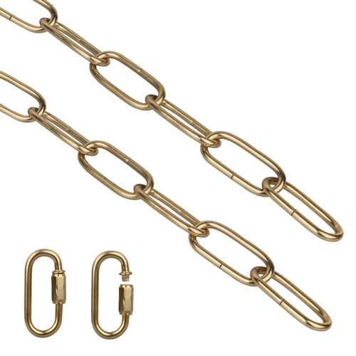 Helunsi Lighting Chain, 6 Feet Imitation Copper Light Fixture Chain,