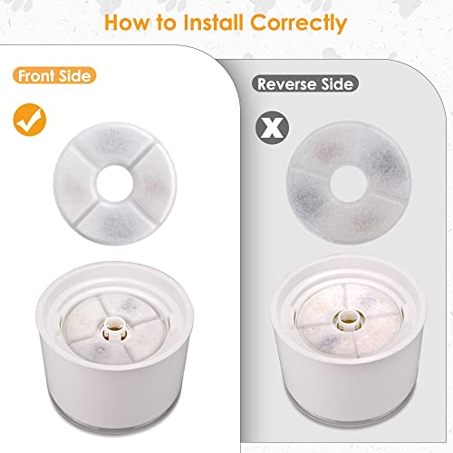 Filtres fontaine eau LED 2,4 l Comsmart chat chien pack de 12 recharges - 8