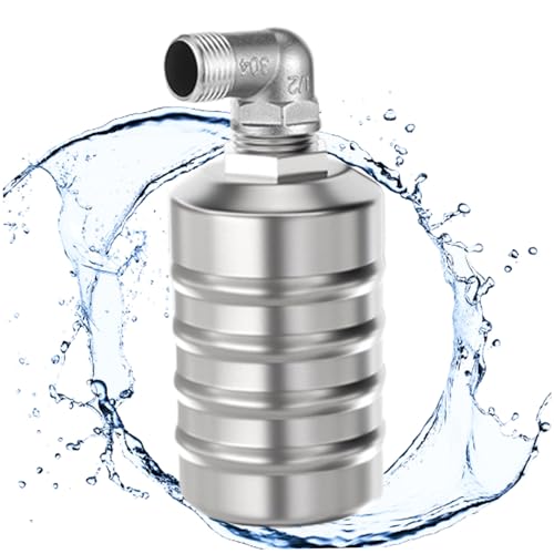 Válvula de control de nivel de agua en acero inoxidable de 1/4 con entrada lateral
