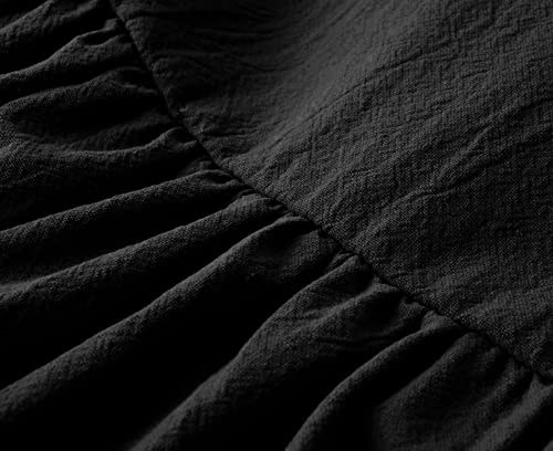 Lymanchi Kid Baby Girl Dress Cotton Linen Ruffle Halter Casual Beach Party Dresses 823 Black 110 #TOP5