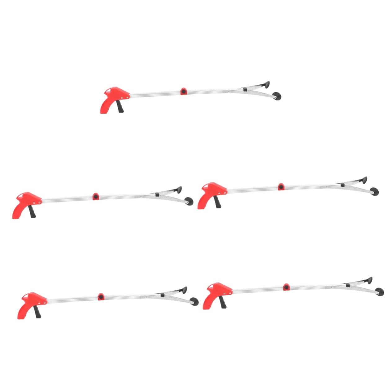 PACKOVE 5 Stück Müllfalle Picker Grabber Reacher-Tool Handgreifer wählen Müllgreifer-Tool werkzeug Haushaltsgeräte und Zubehör Müllklammer Pickup-Sticks Aluminiumlegierung