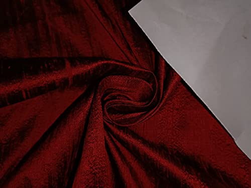 Dupion 100 % pure soie bicolore rouge noir de 137,2 cm large