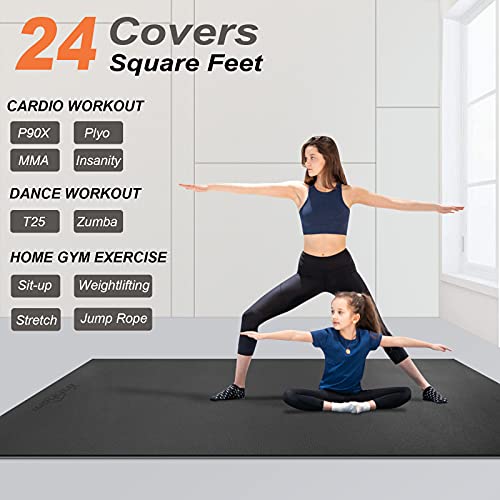 Extra Large Workout Mat 6'x4'x7mm/10'x6'x7mm innhom Workout Mat for