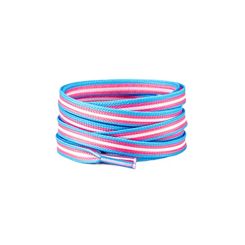 Zigvert Transgender Pride Shoelaces Transgender Flag Striped Shoelaces LGBTQ Stuff - Colorful Boot Shoe Laces for Men & Women