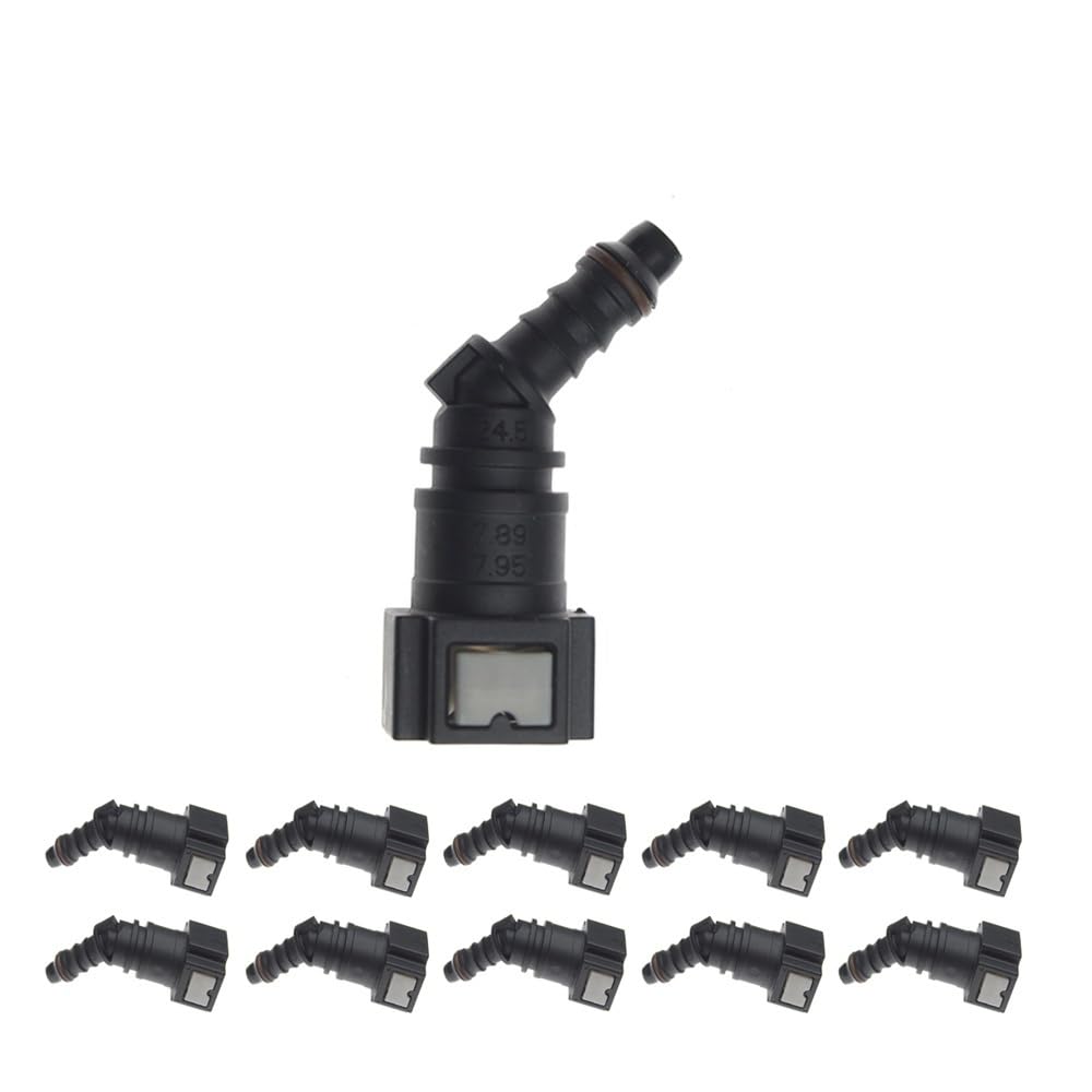 Bcdskzavu 10Pcs Fit For 2/5/10X 7.89 Id6 45° Car Line Hose Coupler Quick Release Connector Line Nylon Hose Coupler Carburetor Part(10Pcs)