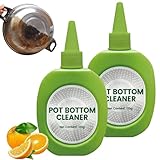 Detergente per il fondo delle pentole, smacchiatore per macchie e sporco sul fondo delle pentole, detergente per p/entole in acciaio inossidabile bruciate, detergente potente multiuso (2 Pcs)