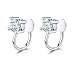 Fashion Cubic Zirconia 925 Sterling Silver Clip On Earrings Cuff Wrap for Non Pierced Ears Women Teen Girls Cartilage Sparkly (one pair)