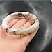 Natural Jade Stone Bangle - Fashion Black White Bracelet with Box, Feng Shui Good Luck Accessory, Positive Energy Gift for Women Men(Style-1, 62-64mm)