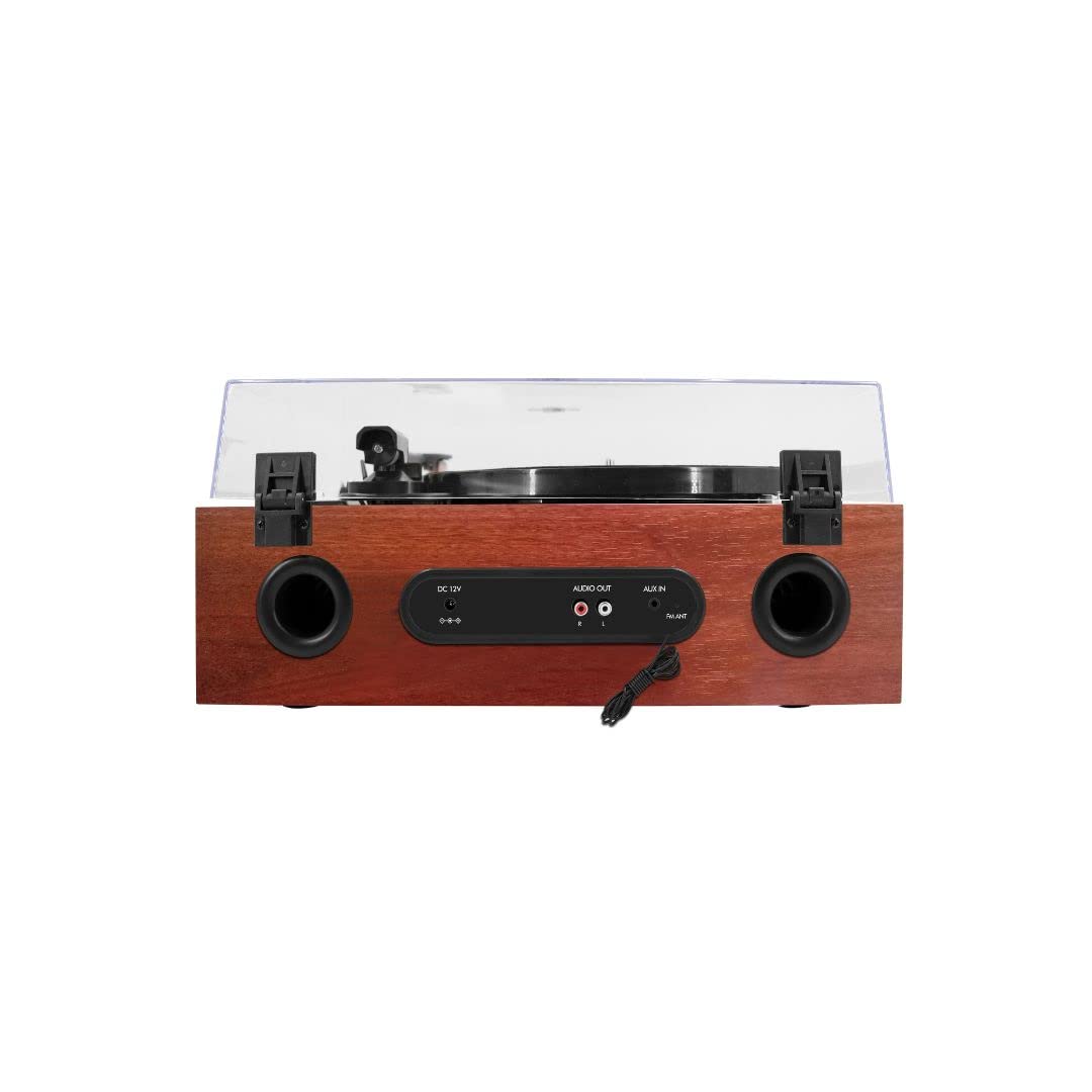 Halterrego All-in-One draaitafel met 2 geïntegreerde HP/deksel, RMS 2 x 8 W, 3 snelheden, CD-speler, BT in, FM-radio, AUX-IN, RCA Out, kleur Tan Halterrego All-in-One draaitafel met 2 geïntegreerde HP/deksel, RMS 2 x 8 W, 3 snelheden, CD-speler, BT in, FM-radio, AUX-IN, RCA Out, kleur Tan