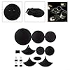 Drum Mute Pads Set 14Pcs Silencer Rubber Foam Pad Drum Practice Pad Cymbal Mute Kit for Quiet Drumming Sound Dampening Home Use #4