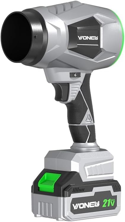 Cordless Leaf Blower, High-Speed Handheld Blower with 2 x 3.0Ah Batteries & Charger, 30000 RPM for Garden Patio Lawn Driveway Cleaning, Includes Storage Case