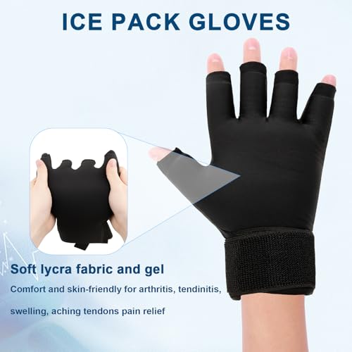 Guantes de hielo para manos con artritis, 2 piezas miniatura 6