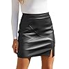 We1Fit Womens Fuax Leather Skirt High Waisted Bodycon Pencil Mini Skirts with Shorts