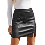 We1Fit-Womens-Fuax-Leather-Skirt-High-Waisted-Bodycon-Pencil-Mini-Skirts-with-Shorts We1Fit Womens Fuax Leather Skirt High Waisted Bodycon Pencil Mini Skirts with Shorts