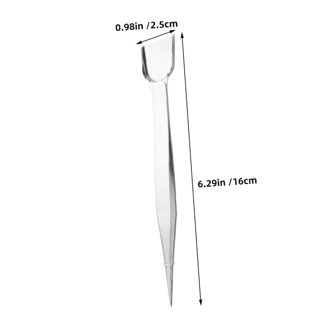 BEBEMOKO Precision Scoop Tweezer for Beads Stones Stainless Steel Jewelry Making Tool with Grooved Design