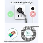 2 Pack Surge Protector Power Strip with 6 Outlets 4 USB Ports - Image 5